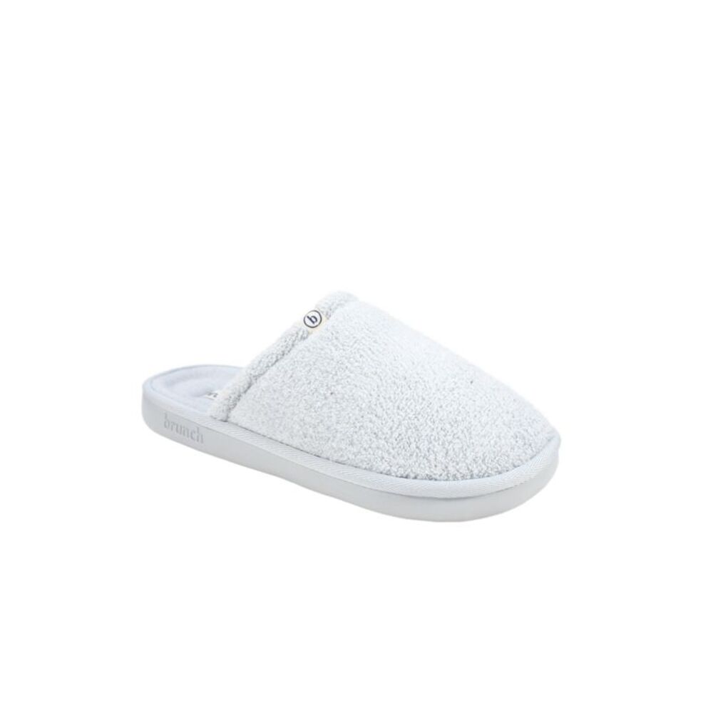 Brunch Womens Polyester Slip On Slippers Baby Blue Size 10